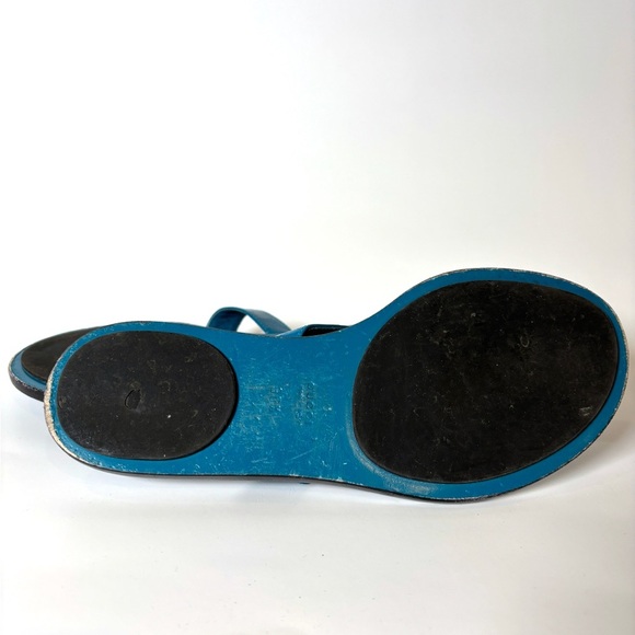 Gucci Blue Patent Leather GG Logo Sandals – Made in Italy size 36.5 - Picture 7 of 7